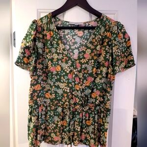 LOFT Floral Blouse
